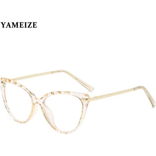 Cat Eye Anti Blue Rays Computer Glasses Women Vintage Eyewear Frame Gaming Glasses Anti Eye Strain Blue Light Blocking Glasses