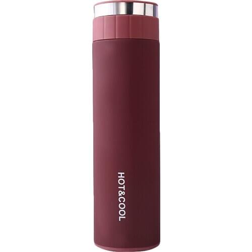 Hot Quality Double Wall Stainless Steel Vacuum Flasks 500ml Car Thermo Cup Coffee Tea Travel Mug Red Thermol Bottle Z30611