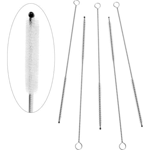 5Pcs Stainless Steel Pipe Fittings Briar Wood Smoking Pipe Cleaner Tools Cleaning Water Pipe Brushes Tobacco Pipes & Accessories