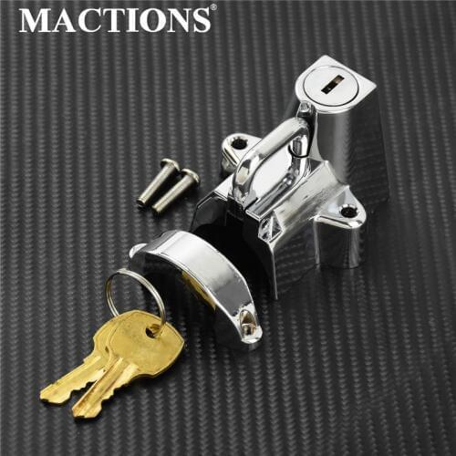 Universal Motorcycle Accessories Helmet Casque Lock Helmet Lock Sets Chrome For Harley 7/8" to 1-1/4" 25-32mm