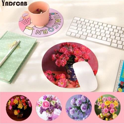 YNDFCNB Anime Pink Flower vase Natural Rubber Gaming mousepad Desk Mat Anti-Slip Laptop PC Mice Pad Mat gaming Mousepad