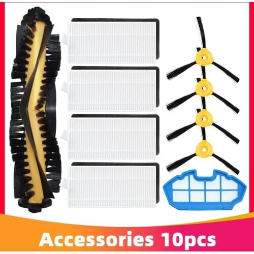 Main Brush Side Brushes Hepa Filter Mop Cloth Replacement Part for CONGA EXCELLENCE 990 Robotic Vacuum Cleaner
