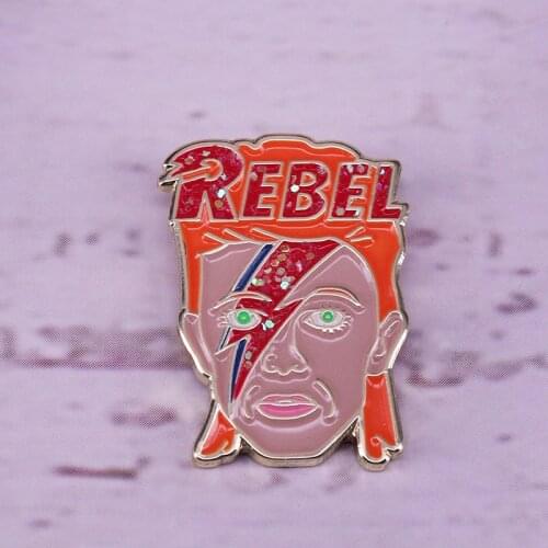 David Bowie Rebel Enamel Pin