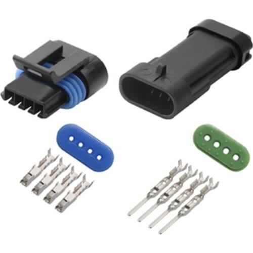 10pcs/lot 12162190 ForGM 4 Pin Waterproof Electrical Wire Female Automotive Connector Socket For Cord Motorcycle Car Marine