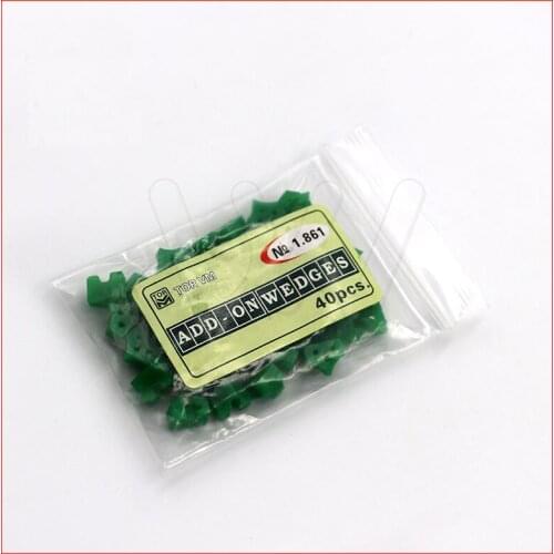 40pcsPack Dental Silicone Add On Special Wedges Rubber TOR VM Delta Ring Tine No 1.861 Dental material dental lab instrument