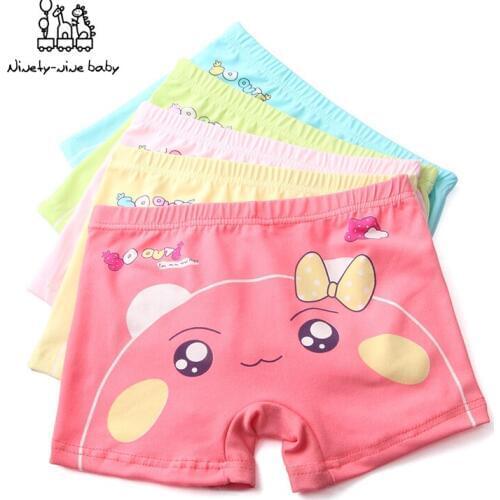 5pcs/lot Kids Panties Girls Underwear childs boxer underwear soft lovely cartoon panties Children clothing Baby Girl Underwear
