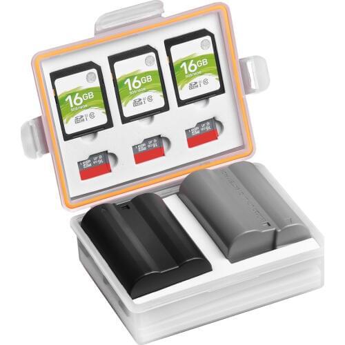 2Pcs EN-EL15 ENEL15 Battery with battery box for Nikon D7000 V1 D600 D600E D800 D800E D7100 D610 D810 D810A D750 D7200 Z6 Z7