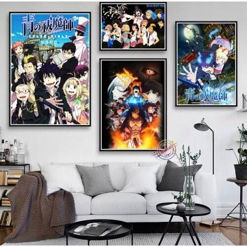 Ao No Blue Exorcist Poster Japanese Anime Painting Art Print Canvas Wall Picture For Living Childrens Room Decor