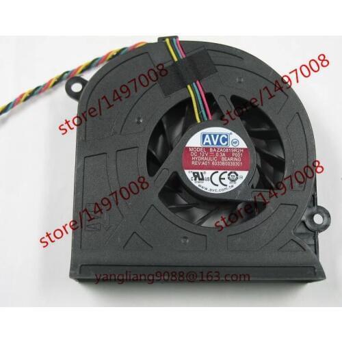 AVC BAZA0819R2H P001 DC 12V 0.3A 4-Wire Server Laptop Cooling Fan