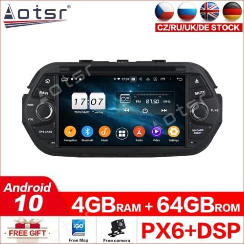 AOTSR 7" Android 10.0 Car Stereo GPS For Fiat Tipo Egea Dodge Neon 2015 2016 2017 2018 Radio WiFi Audio Video Navigation Rear