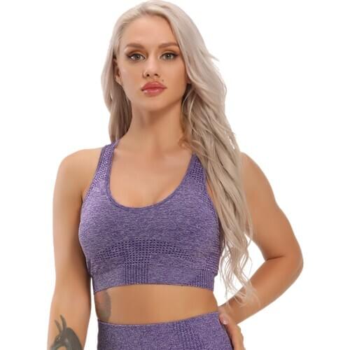 Seamless Fitness Womens T-shirts Workout Sports Bra Sexy Yoga Vest Backless Solid Running Gym Sport bra Yoga Shirts Tank Top