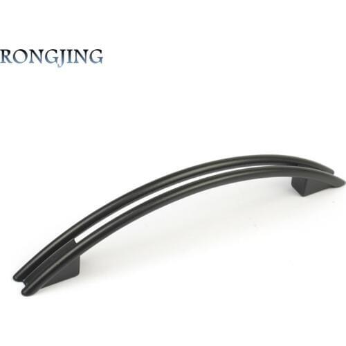 Black Paint Modern Kitchen Cabinet Drawer Handles Bedroom Furniture Knobs Cupboard Closet Dresser Drawer Pulls Wine Box Handle