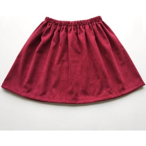 Wine red 2021 New Spring Girls Skirt Autumn Winter Children Clothes Kids Corduroy Skirts Baby Girl Skirt tutu princess Vestido