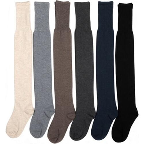 Long Stockings Lolita Stocking Autumn Winter Keep Warm Protection Knee JK College Long Socks Leg Socks Over Knee Cotton Sock