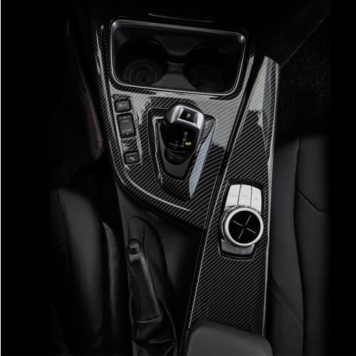 For BMW 3 4 Series F30 F32 F34 F35 F36 320i 318i 325i Carbon Fiber Car Center Console Gear Shift Panel Sticker Cover Trim LHD