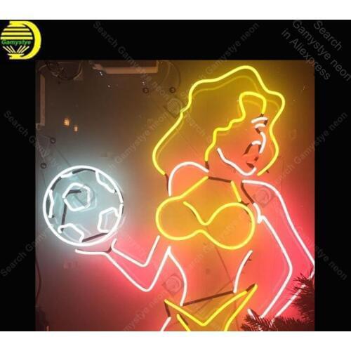 Football baby Neon Sign Sports Neon Bulbs sign Iconic Beer Bar Pub Club Neon light Lamps Sign shop display advertise Wholesale