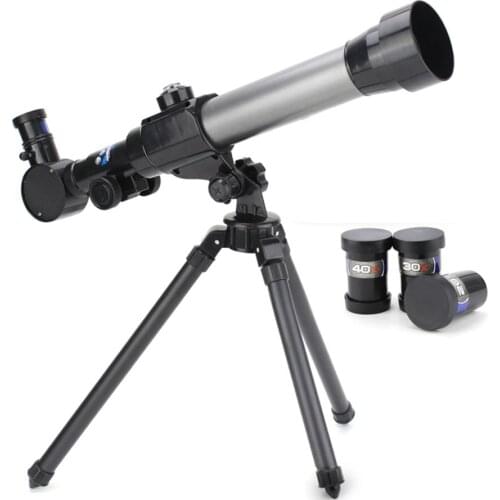 INS Refractive Astronomic Telescope with Tripod Adjustable Lever 40X Zoom Refractor Monocular Scope Educational Toy for Kids New