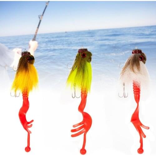 Artificial Fur Bait Simulation Attractive Feather Steel Wire Water Mouse Fake Bait Lure for Fishing Lover Tackle Tool