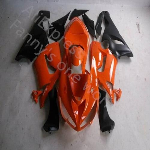 Custom Motorcycle Fairing kit for KAWASAKI Ninja ZX6R 636 05 06 ZX 6R 2005 2006 zx6r ABS orange black Fairing set