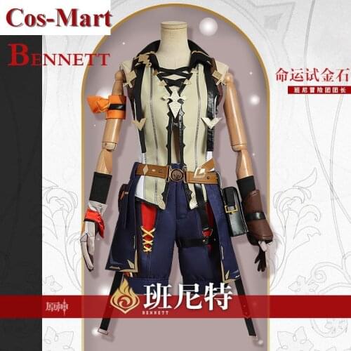 Hot Game Genshin Impact Bennett Cosplay Costume Fashion Battle Uniforms Activity Party Role Play Clothing High-End Custom-Make