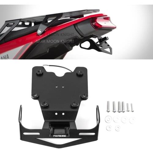 Motorcycle License Number Plate Frame Holder Bracket For YAMAHA Tenere 700 T7 XTZ700 XT700Z TX690Z XTZ690 2019 2020 2021