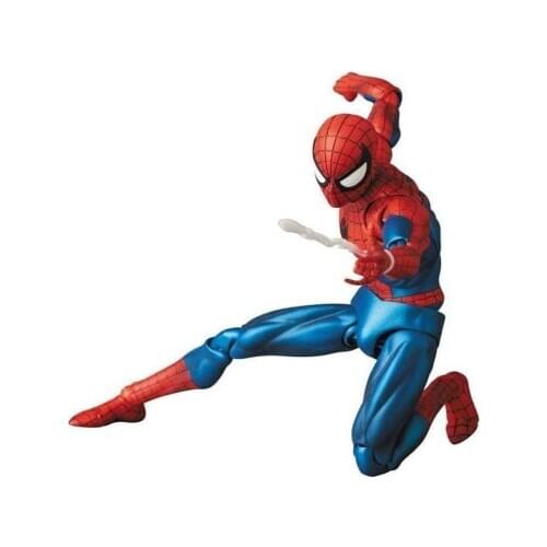 Marvel Spider Man Mafex 075 the Amazing SpiderMan Comic Ver Joints Movable Figure Model Toys 16cm
