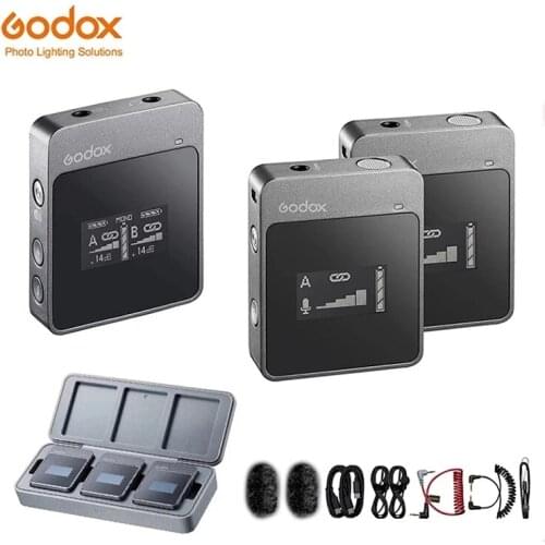 Godox MoveLink 2.5G MoveLink M2 M1 Microphone Transmitter/ Receiver Wireless Lavalier Mic for Phone DSLR vs Comica BoomX SYNCO