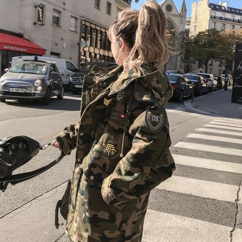 MRWILK 2021 New Thick Camouflage Winter Padded Jacket Womens Mid-Length Casual Loose Women Parka Tooling Female Coat