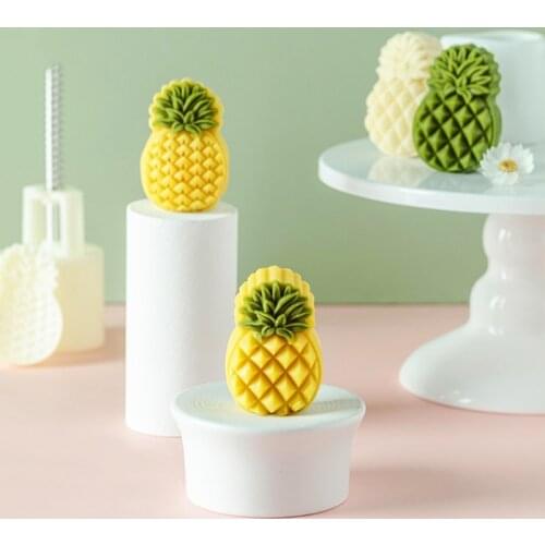 Plastic Mooncake Mold 50g Cookie Cutter with Pineapple Lotus Stamp Chocolate DIY 77UD