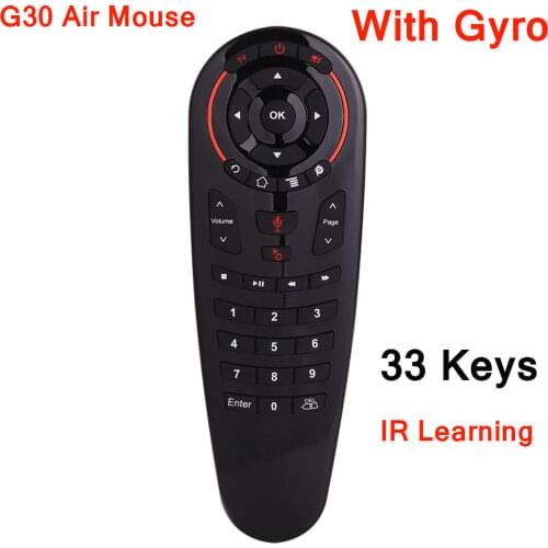 G30S 33 keys 2.4G Gyroscope Sensing Full-key Air Mouse IR Learning Google Assistant G30 S Smart Remote Control for box PK G20S