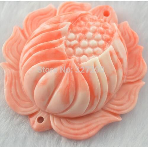 Pink Color Synthesis Shell Resin Sunflower Pendant Beads Double Side Hole Jewelry Connections DIY Findings 10pc/lot