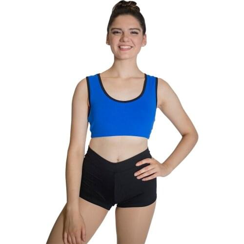 TOP ONLY) Two Tone Dance Tops Crop Top for Dancing Active Tops Gymnastics Tops Ladies Girls Tops