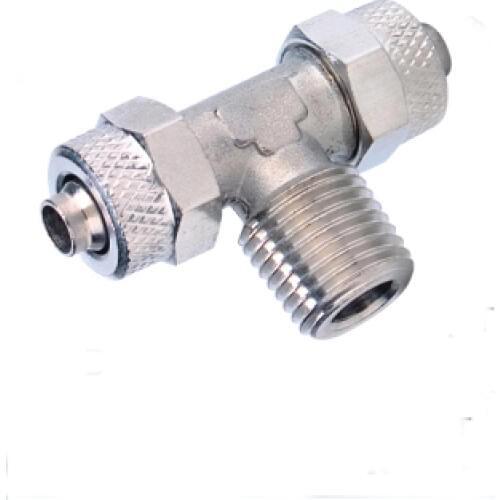 Tube 6mm-1/4 BSP thread Male Tee pneumatic brass Rapid Fittings For Plastic Tube tube RPTN6-02