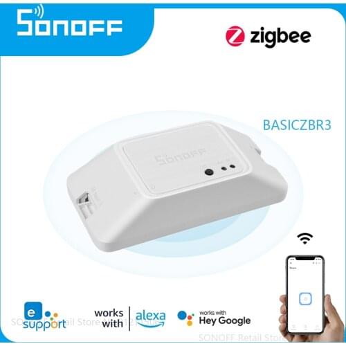 SONOFF BASICZBR3 Zigbee Switch Smart Light Switch Timing Relay Module Wireless Remote Control Support SmartThings Hub Alexa