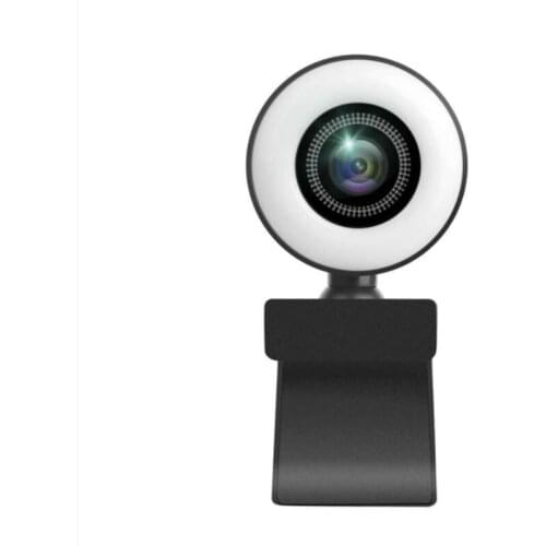 1080P Webcam with Ring Light Adjustable Brightness, 2021 Streaming Web Camera for Zoom Skype Facetime, PC Mac Laptop Desk