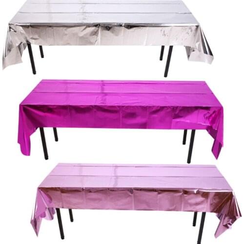 Waterproof Glitter Foil Party Rose Gold Table Cloth Table Cover Rectangular Birthday Tablecloth Wedding Birthday Table Cloth