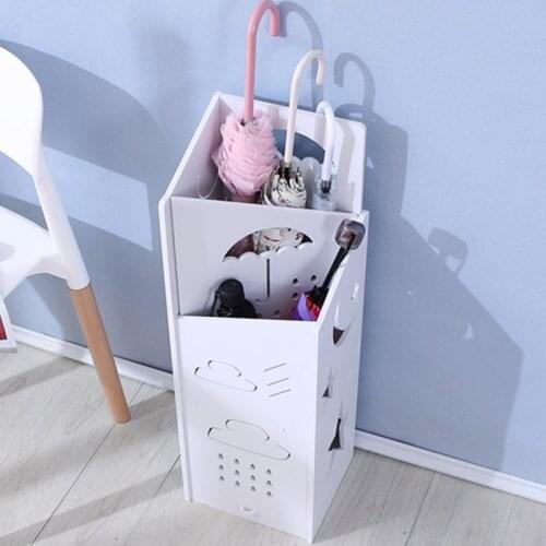 Waterproof Wood Umbrella Storage Hang Place Umbrella Stand Rack Hollow Out Assemble Long Short Umbrellas Stands Irregular Struct