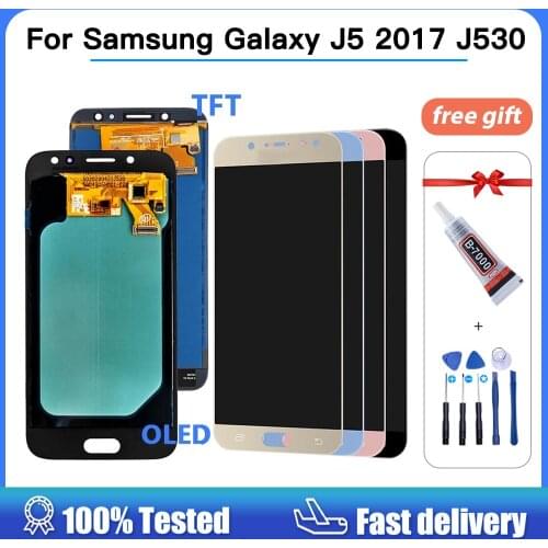 OLED LCD For Samsung Galaxy J5 2017 J530 J5 Pro SM-J530F J530M LCD Display + Touch Screen Adjustable Digitizer Assembly