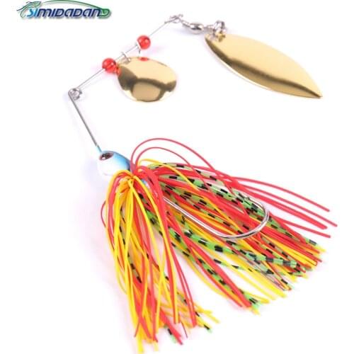 1PC 16g Spinner Fishing Lure Metal Bait Crank Popper Lures Pike Swivel Fish Tackle Wobbler Tackle Hooks Fishing