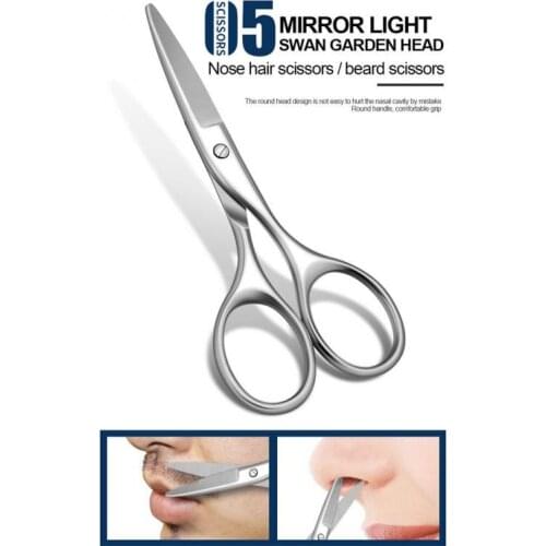 100% Stainless Steel Manicure Scissors Cuticle Cutter Eyebrow Scissor Trimmer Eyelashes Nose Hair Scissors Nail Make Up Tools