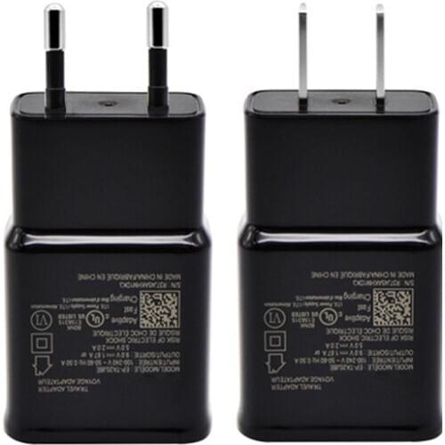 100 PCS TA200JBE EU/US Plug Fast Charging Adaptive Travel Wall Charger 9V 1.67A For Samsung Galaxy S10 S10 plus