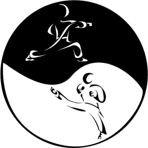 14cm*14cm Yin Yang Martial Arts Decor Vinyl Stickers Decals Car-Styling