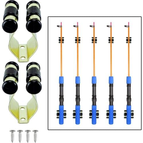 2Pieces Fishing Pole Holder Clip Organizer Fishing Rod Keeper Accessories