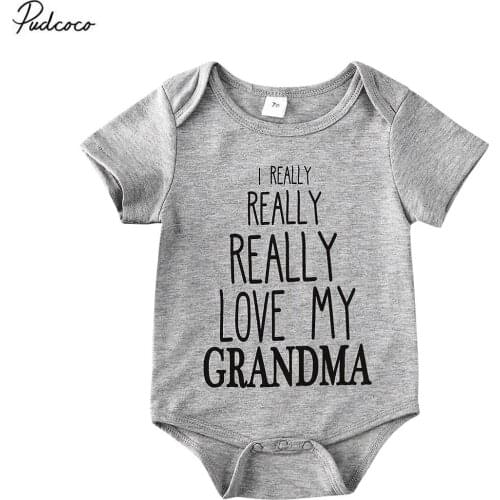2020 Newborn Infant Baby Boy Girls Clothes Cotton Bodysuit Short Sleeve Letter Jumpsuit Outfit Baby One Piece