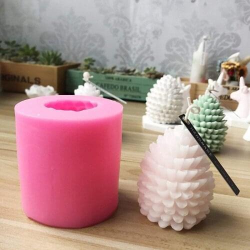3D Soap Mold Christmas Pine Cones Tree Silicone Candle Fondant Cake Chocolate Decorating Baking Mould Tool