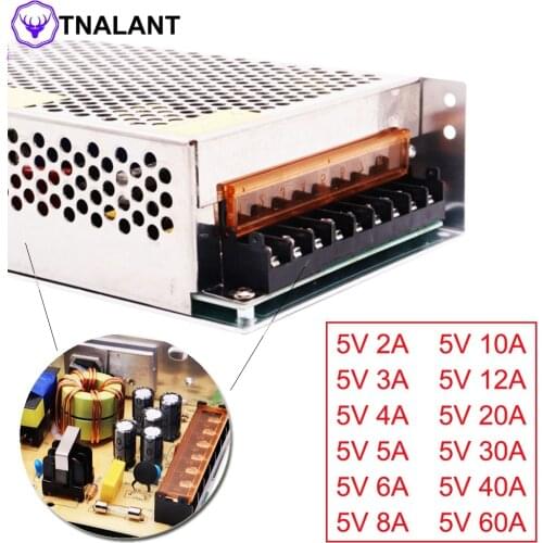 DC5V Switching Power Supply Adapter Light Transformer dc5v 3A 5A 8A 10A 12A 20A 40A 60A WS2812B SK6812 WS2813 APA102 Led Driver