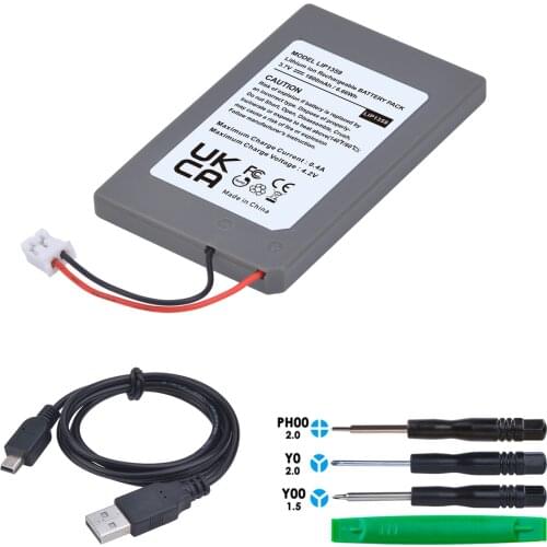 1Pcs 3.7V 1800mAh LIP1359 Battery for Sony Playstation 3 PS3 Dualshock 3 Wireless Controller CECHZC2E, CECHZC2U with USB Cable