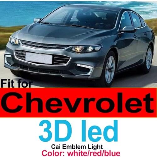 Car Logo Emlem 3D LED Light Trunk Rear Covers Boot Badge 20.0cm X 7.2cm for CRUZE Malibu EPICA CAPTIVA AVEO LOVR Car Accessories