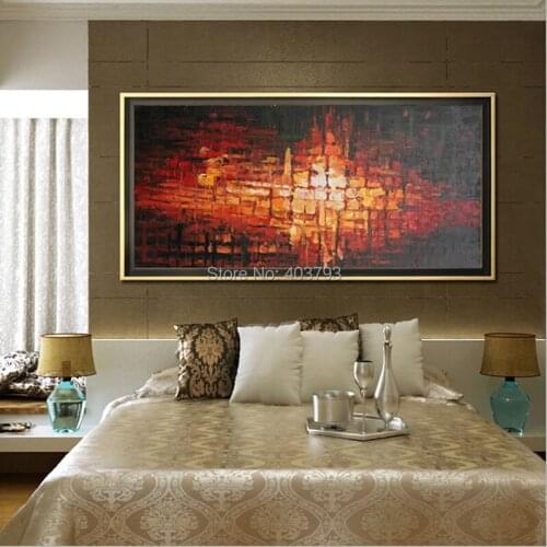 Large Canvas Art Abstract 1 Panel Wall Art Landscape Hand Painted Oil Paintings Pictures No Stretched For Home Decoration