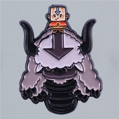 The Boy Rode A Bison Cartoon Brooch Lapel Metal Enamel Badge Collect Denim Jacket Backpack Pin Children Fashion Jewelry Gifts